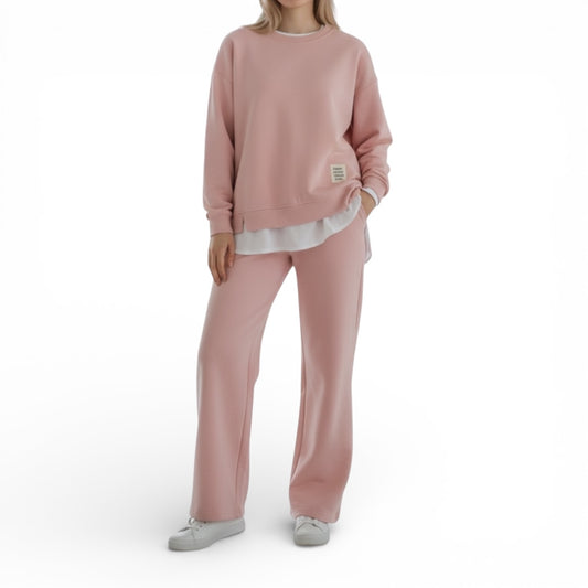 Cloud-Comfort Lounge-Set – 2-teiliges Set aus Sweatshirt & Wide-Leg Hose