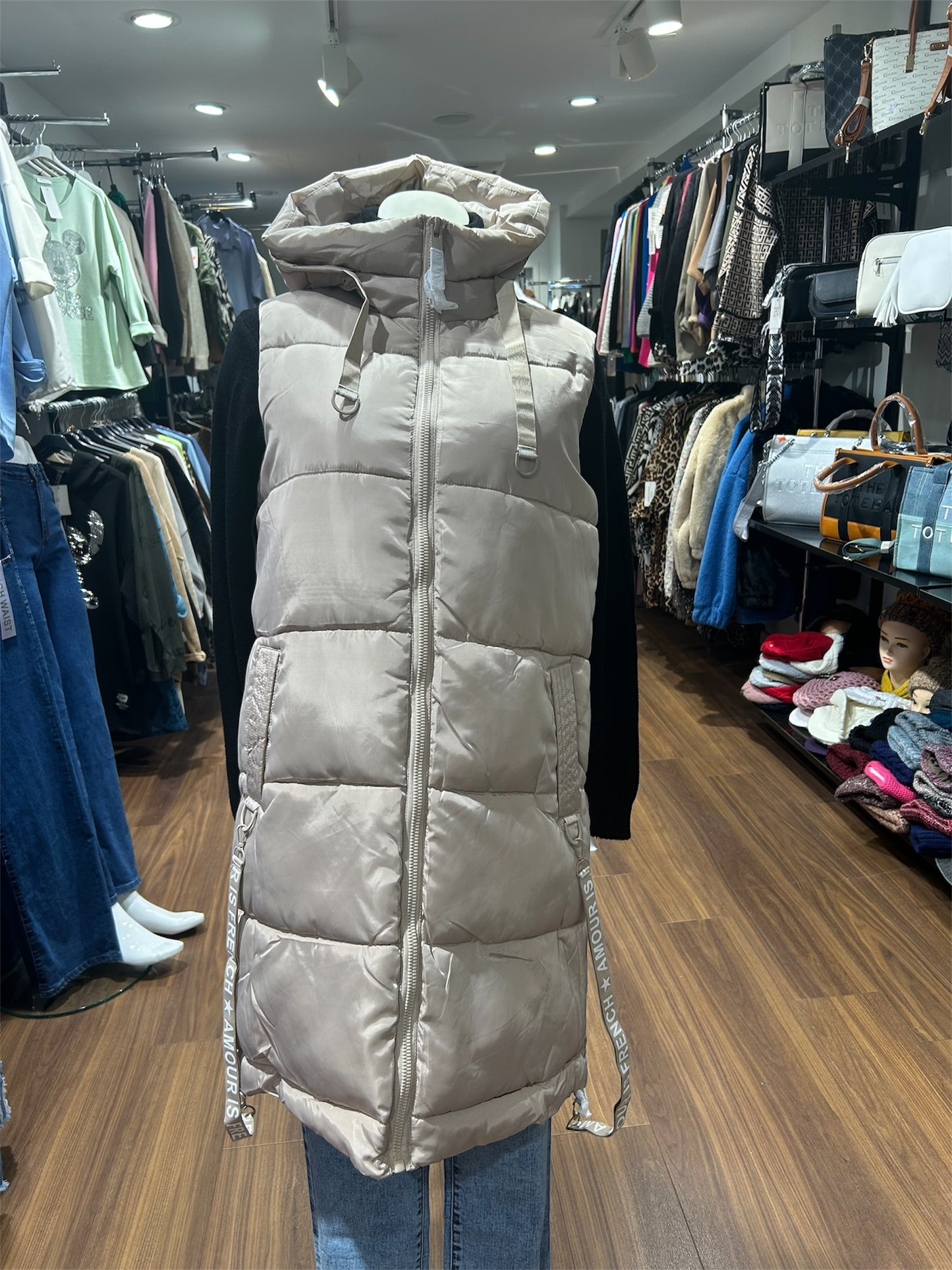 Damen Weste(schwarz und beige)