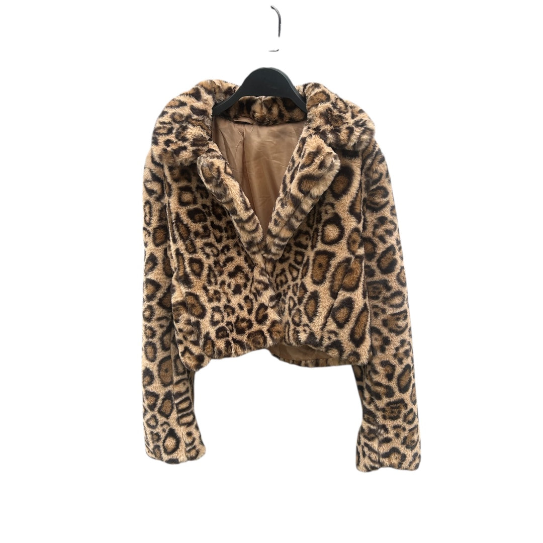 3DESY Faux Fur Jacket – Leopard & Black