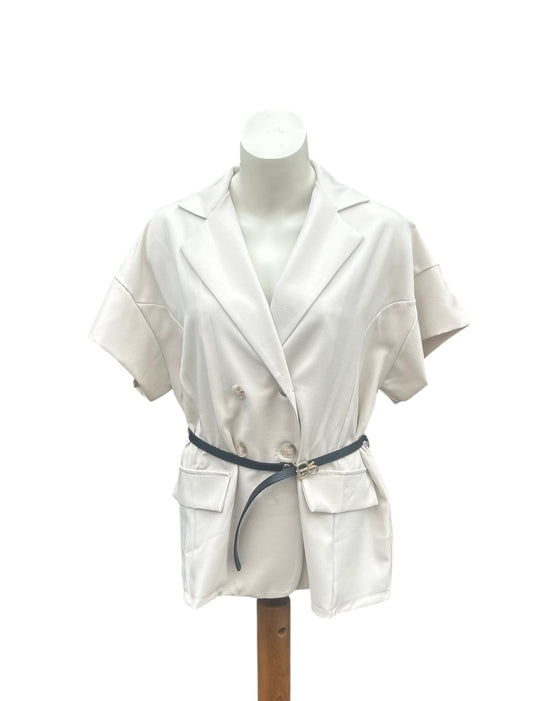 Eleganter Kurzarm-Blazer mit Gürtel