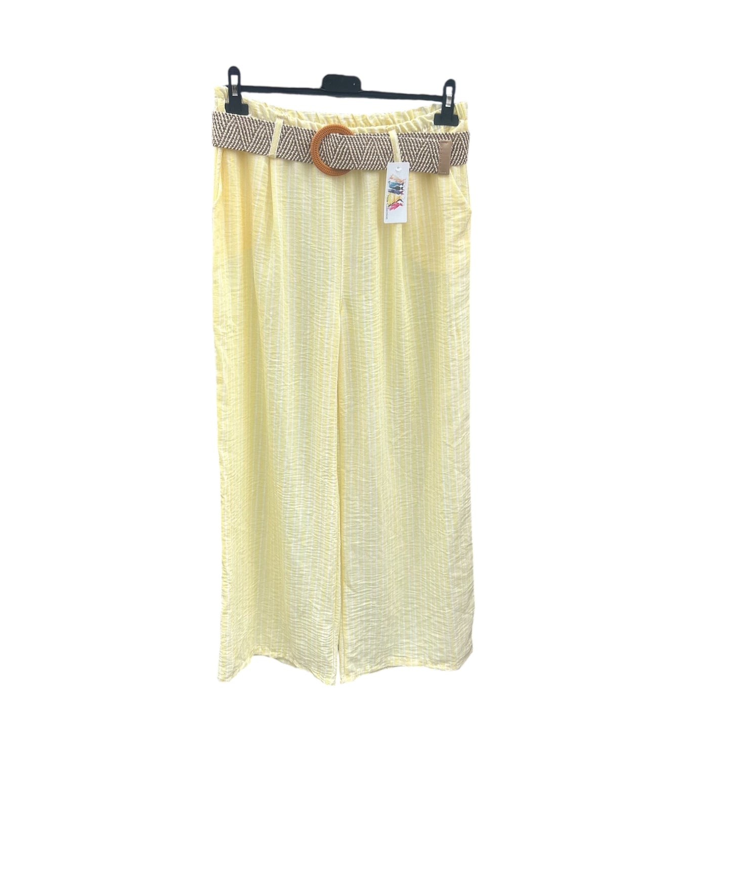Luftige Sommerhose mit feinem Streifenmuster