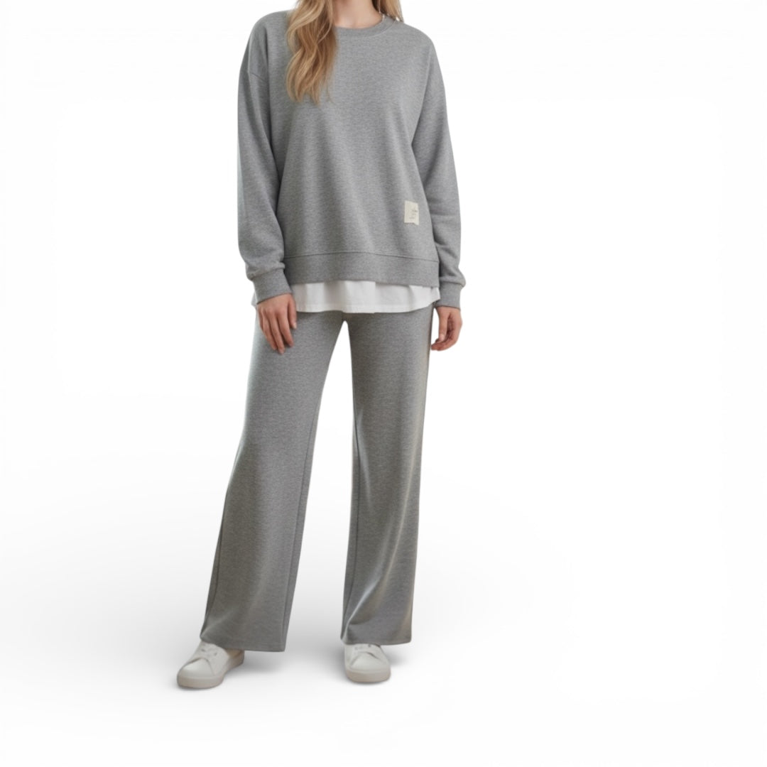 Cloud-Comfort Lounge-Set – 2-teiliges Set aus Sweatshirt & Wide-Leg Hose