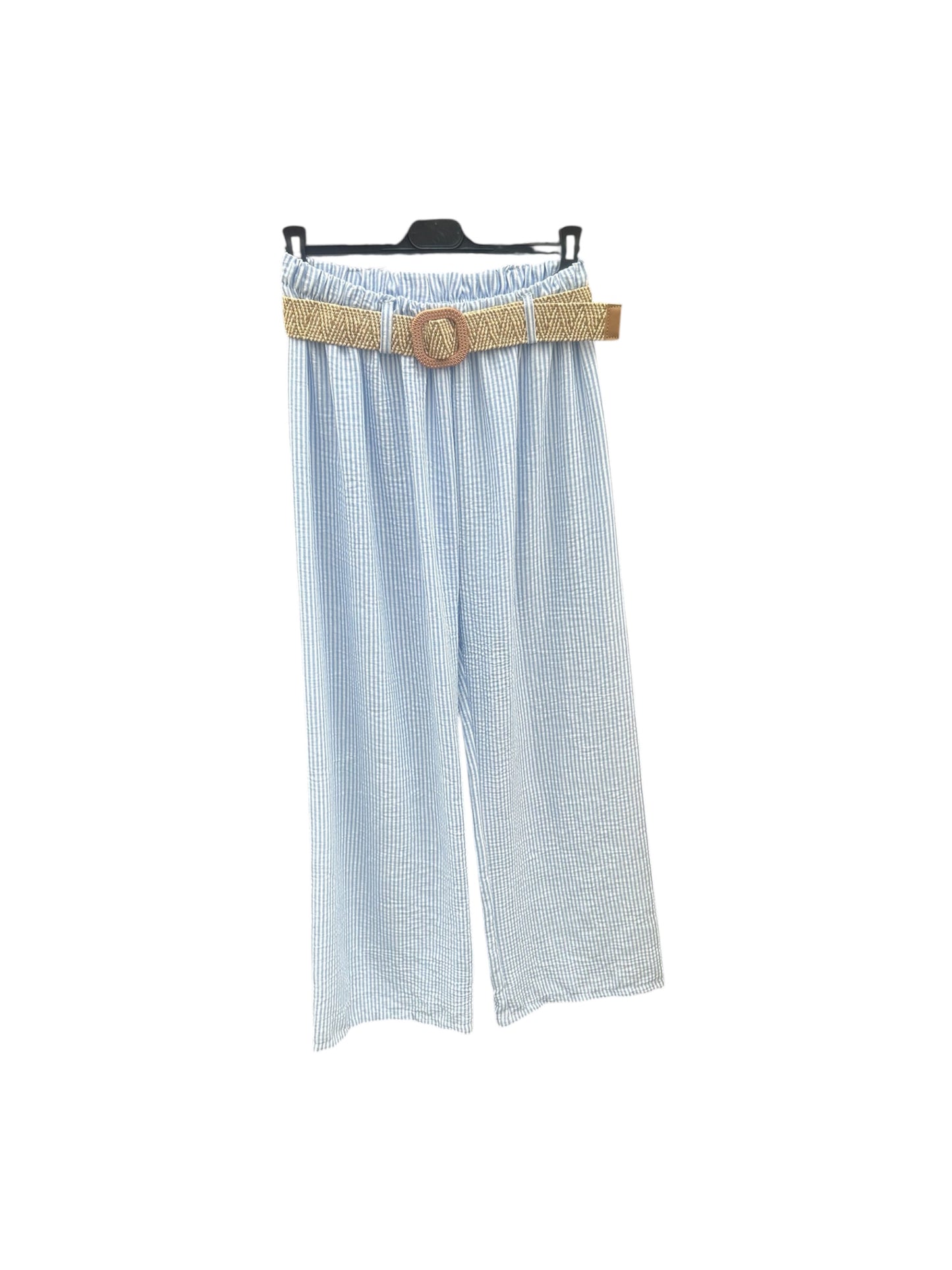 Luftige Sommerhose mit feinem Streifenmuster