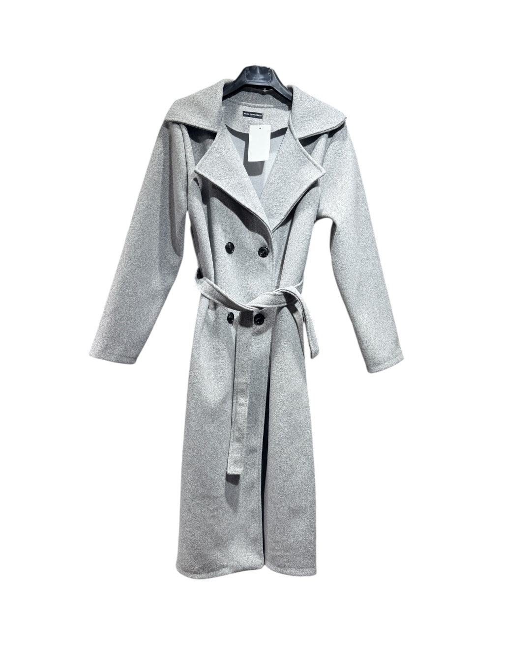 Eleganter Damenmantel mit Taillengürtel und Reverskragen