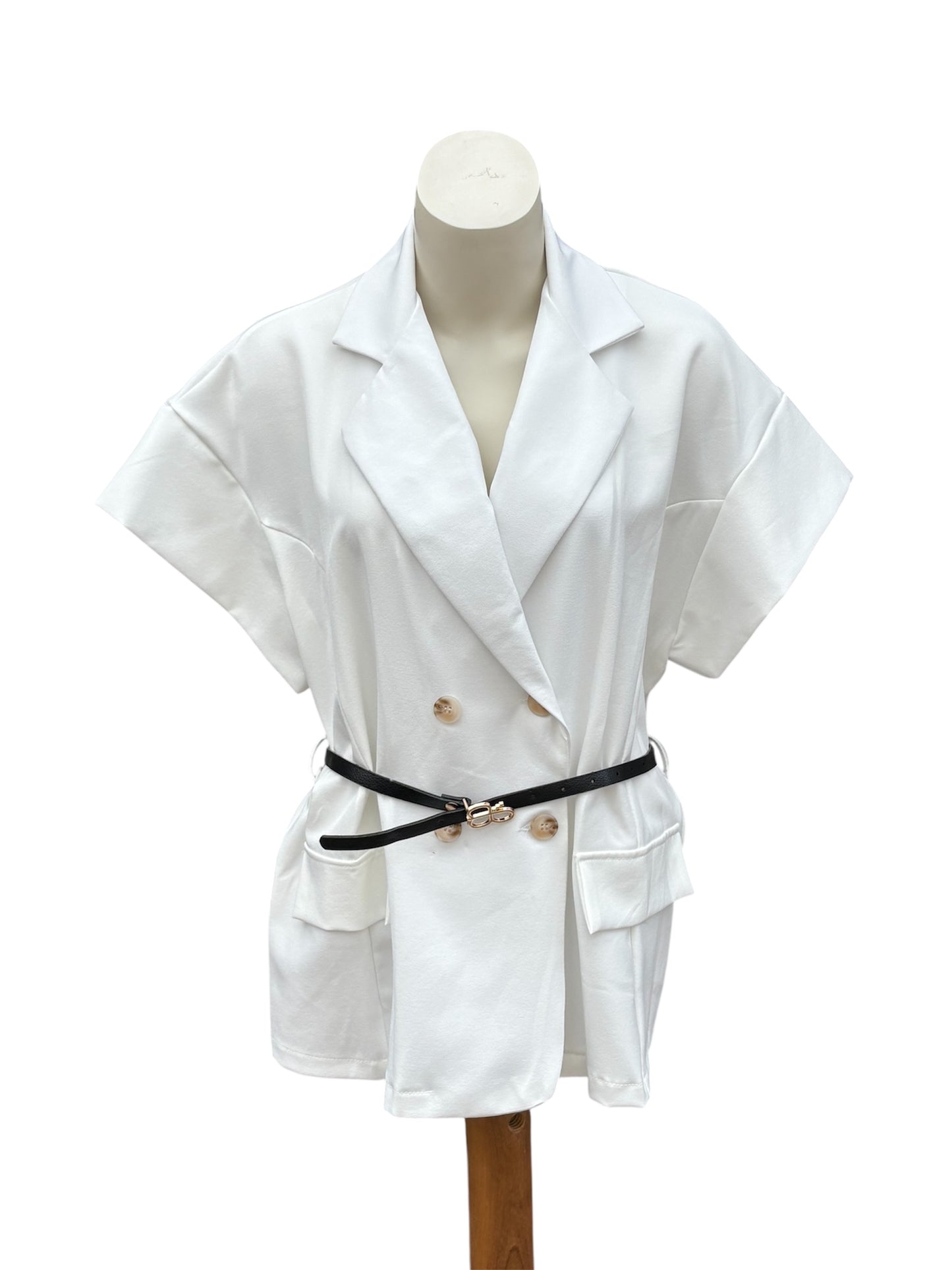 Eleganter Kurzarm-Blazer mit Gürtel